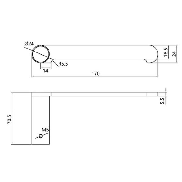 Esperia Brushed Nickel Toilet Paper Hook