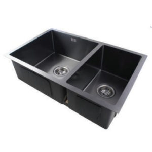 Overall Size: 710X450X205mm Bowl One Size: 400X400X205mm Bowl Two Size: 400X235X205mm Dark Grey Stainless Steel