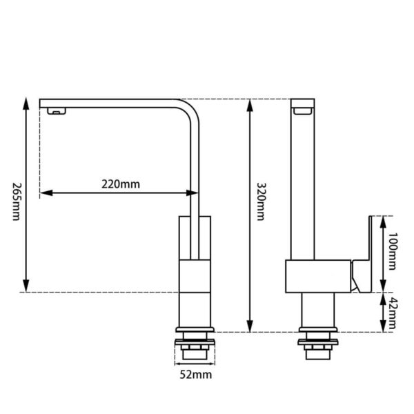 Chrome Kitchen Sink Mixer Tap