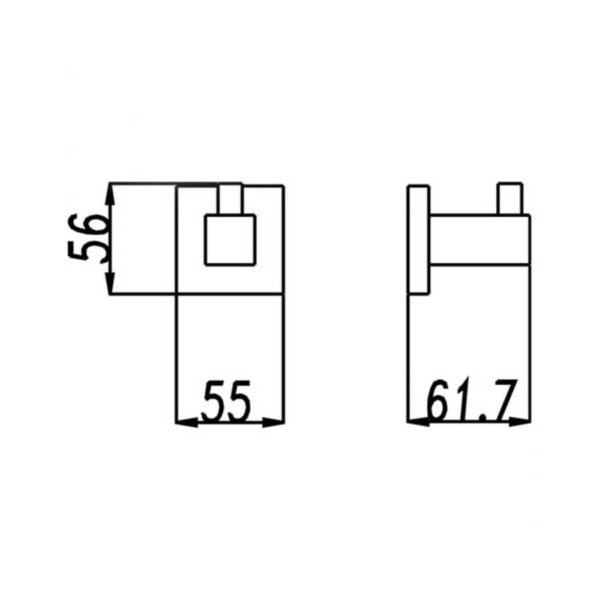 BLAZE Series Chrome Robe Hook