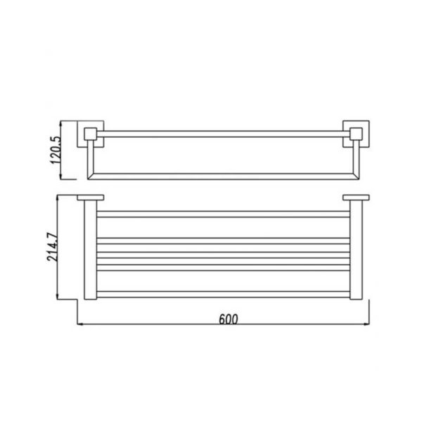 BLAZE Series Chrome Towel Rack 600mm