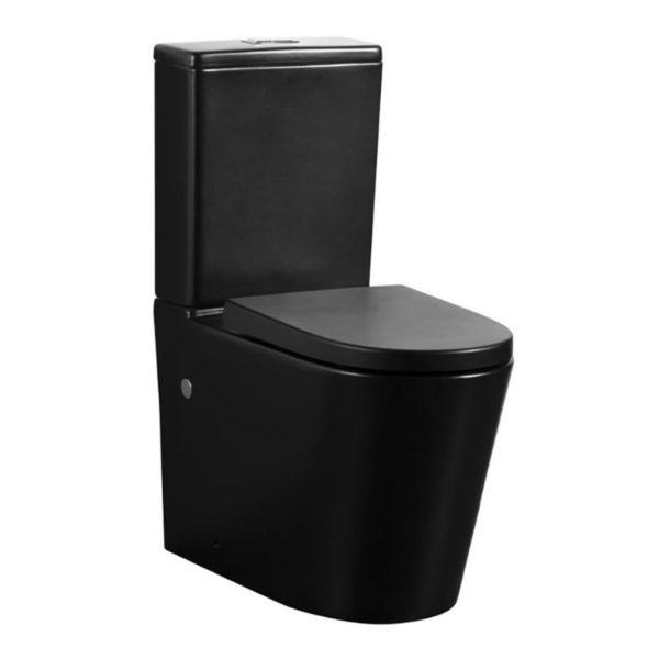 KDK022R-MB - Avis Rimless Toilet Suite MATT BLACK