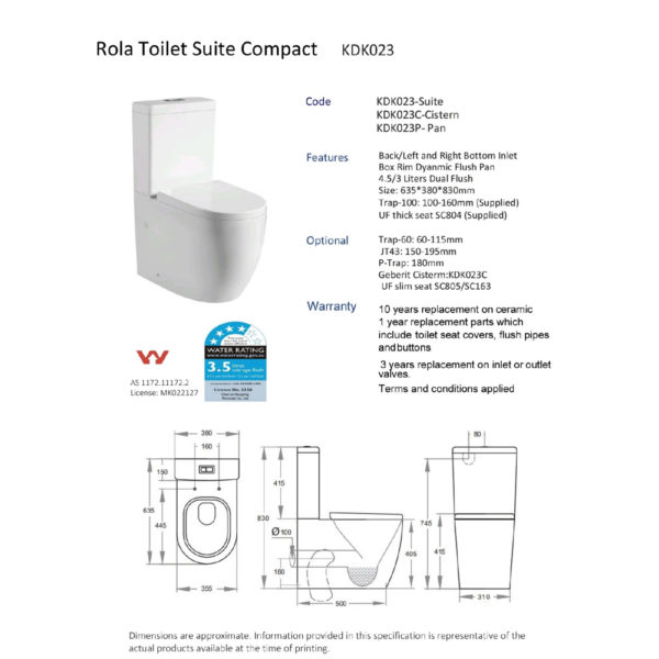 KDK023 - Rola Toilet Suite