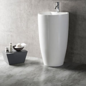 Acrylic Pedstal Basin GLOSS WHITE 525x470x880mm