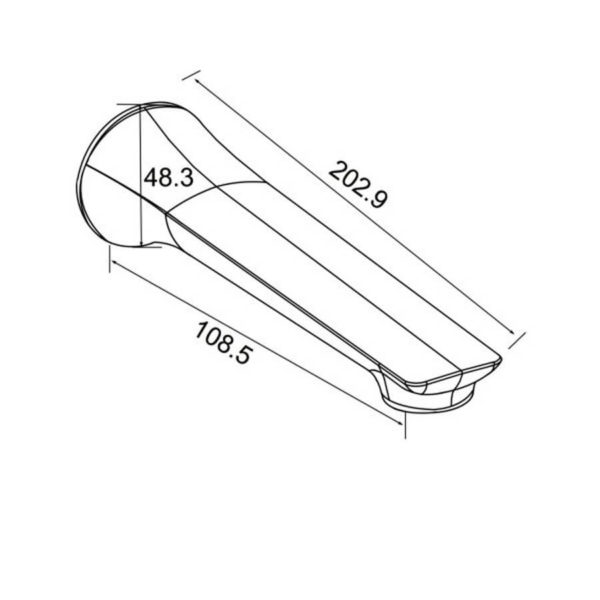 AU Series Black Bathtub/Basin Wall Spout