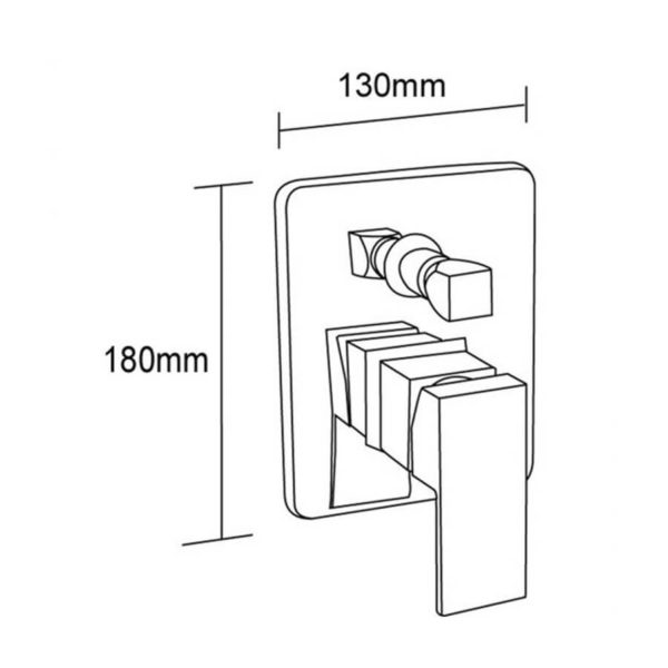 BLAZE Black Shower/Bath Mixer Diverter