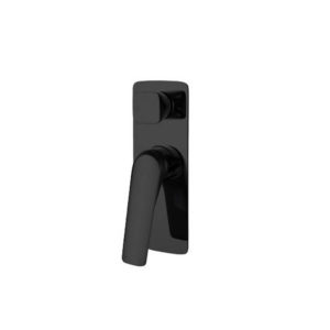 AU Series Square Black Shower/Bath Wall Mixer with Diverter