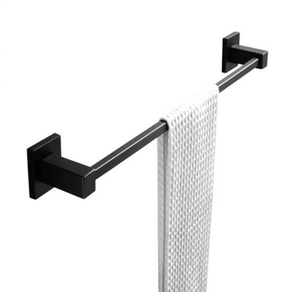 BLAZE Series Black Single Towel Rail 800mm