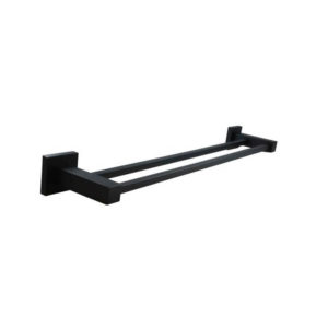 BLAZE Series Black Double Towel Rail 600mm