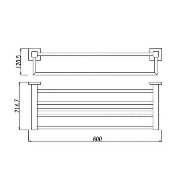 BLAZE Series Black Towel Rack 600mm