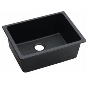 Black Granite Quartz Stone Undermount only Kitchen Sink Single Bowl 635X469X241mm