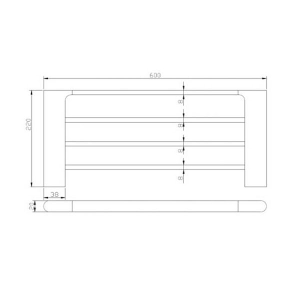 AU Series Black Tower Rack 600mm