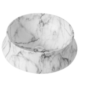 Above Counter Basin Matte White Carrara 400x400x140MM