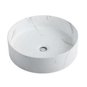 Above Counter Basin Gloss White Carrara 394x394x115MM