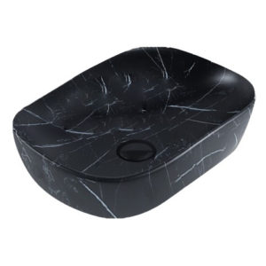 Above Counter Basin Matte Black Marble 465X320X137mm