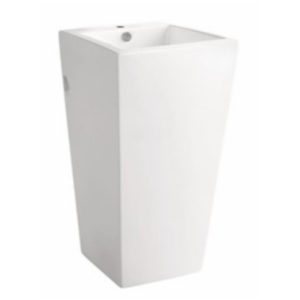 Ceramic Pedestal Basin Gloss White 510X460X850mm