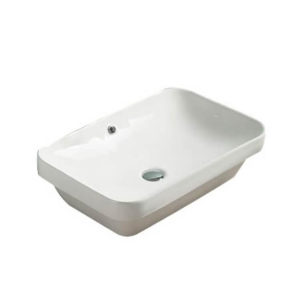 Gloss White Fine Ceramic INSERT BASIN 605X605X155MM