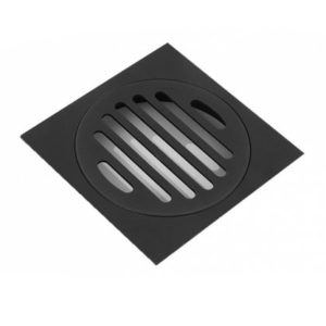 Square Black Brass Floor Waste Drain Shower Grate 110*110mm