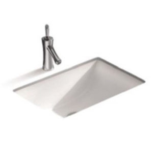 Under Counter Basin Gloss White Fine Ceramic 455X325X180mm