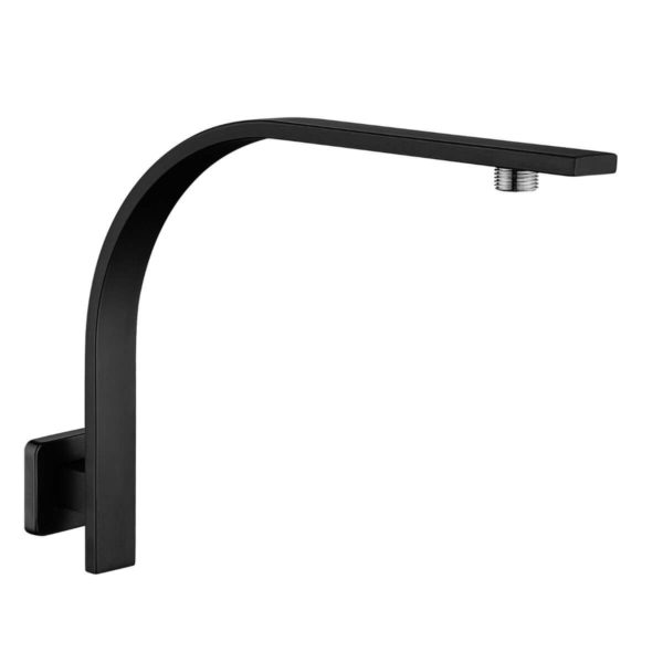 Matte Black Gooseneck Wall Mounted Shower Arm