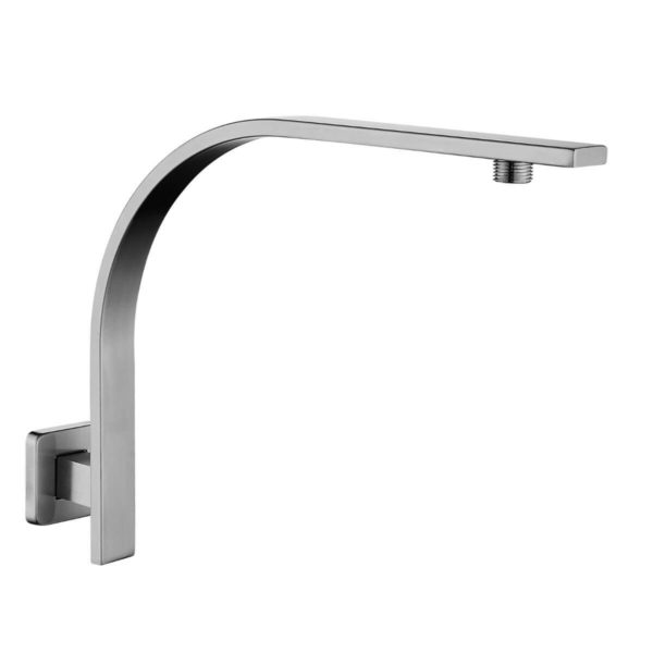 Brushed Nickel Gooseneck Wall Mounted Shower Arm