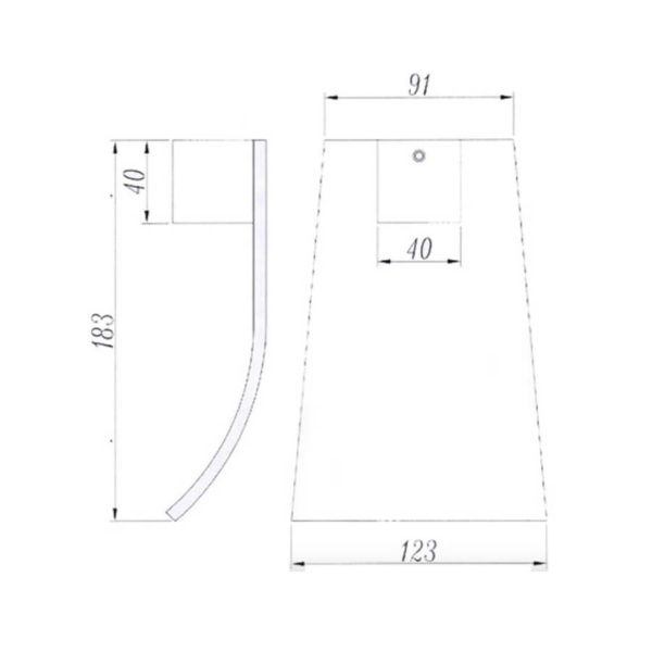 Esperia Brushed Nickel Square Bath Spout