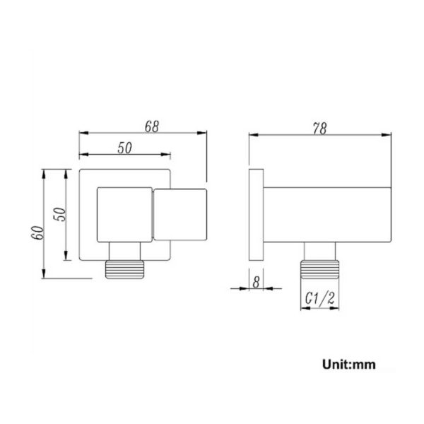 Eperia Shower Holder And Connector Brushed Nickel